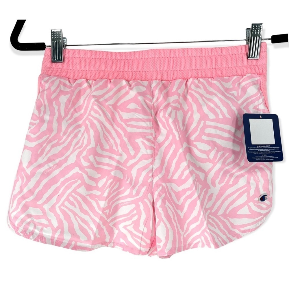 Champion Activewear Girls' Zebra Print Dolphin Shorts - L